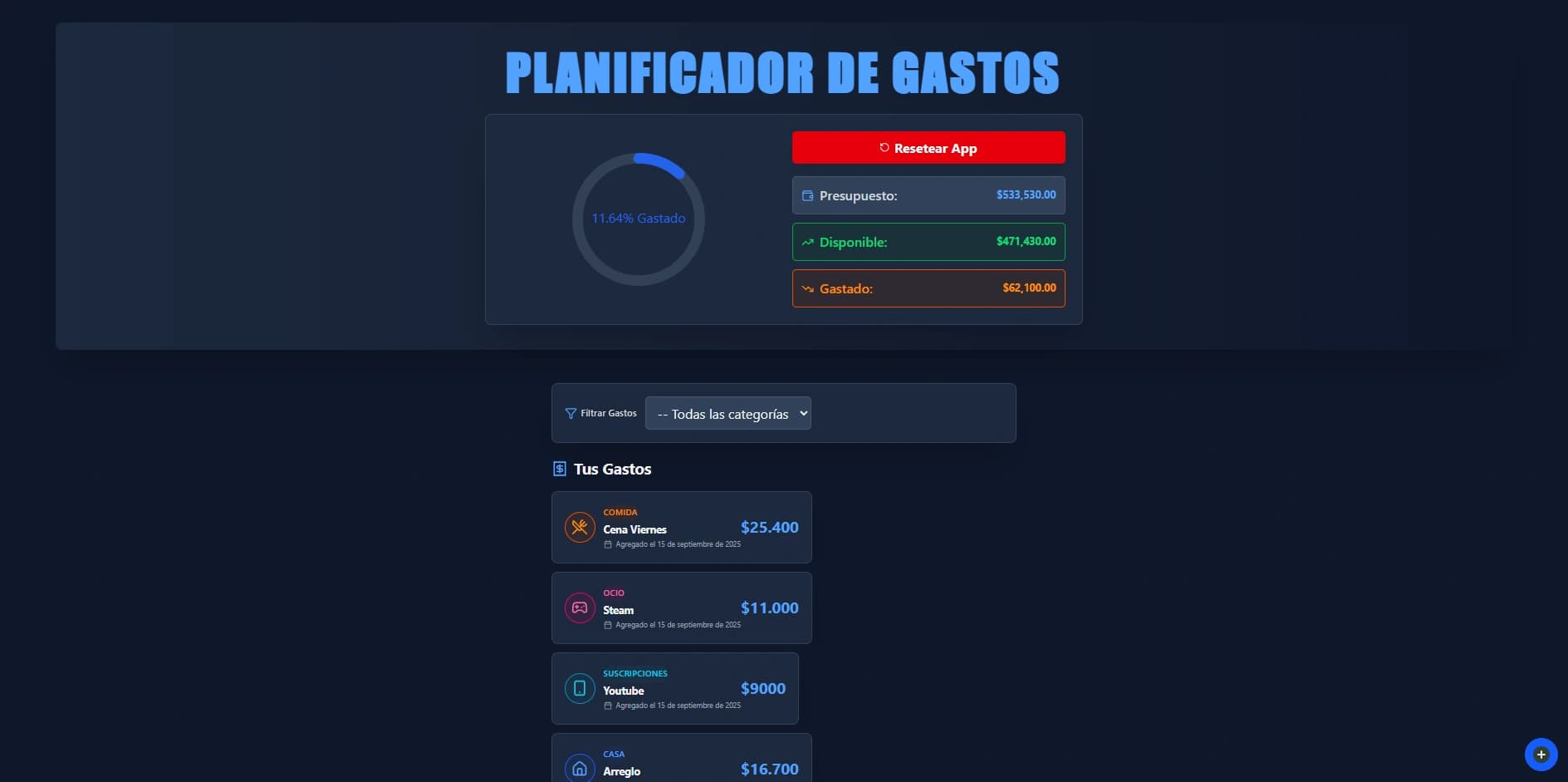 Gestión de Gastos